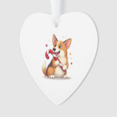 Corgi Snoepkaneel Vreugde Ornament (voorkant)