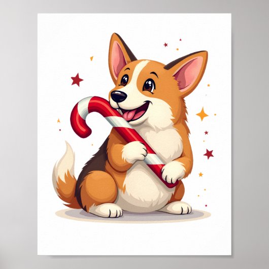 Corgi Snoepkaneel Vreugde Poster (Voorkant)