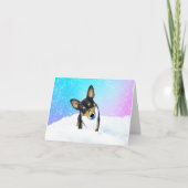 Corgi Snow Globe Kaart (Voorkant)