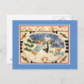 Corgi Snowman Briefkaart (Voorkant / Achterkant)