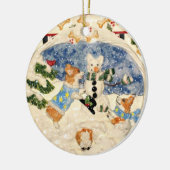 Corgi Snowman Ornament (Links)