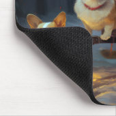 Corgi Snowy Sleigh Kerst Decor Muismat (Hoek)