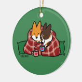 Corgi Snuggles Ornament (Links)