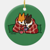 Corgi Snuggles Ornament (Achterkant)