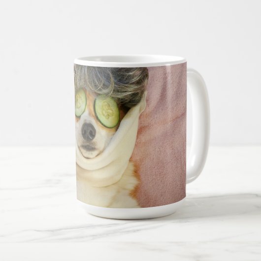 Corgi Spa Day mok koffie (Voorkant rechts)