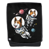 Corgi Space Astronaut Dog Cosmic Pet Rugtassen (Voorkant)