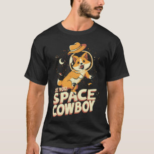 Corgi Space Cowboy beroemd gemaakt door Tobe Fonse T-shirt