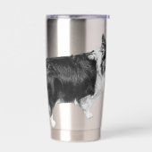 Corgi Spark in Sneeuwlicht Geïsoleerde Drinkbeker (Links)