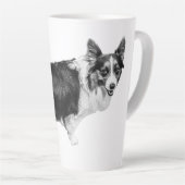 Corgi Spark in Sneeuwlicht Latte Mok (Rechterhoek)