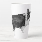 Corgi Spark in Sneeuwlicht Latte Mok (Voorkant)