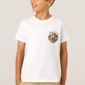 Corgi Spetterend in een Ramen Kom Kinderen T-shirt (Voorkant)
