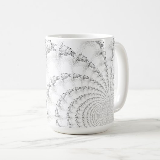 Corgi Spiral patroon grote mok (Voorkant rechts)