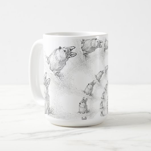 Corgi Spiral patroon grote mok (Voorkant links)