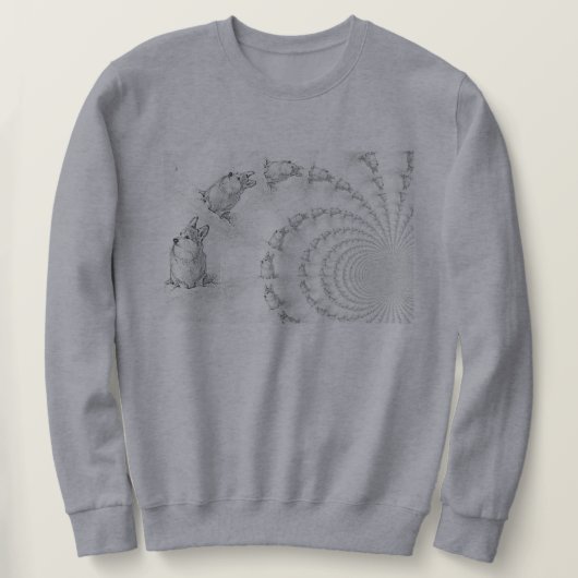Corgi Spiral sweatshirt- mannen Trui (Design voorkant)