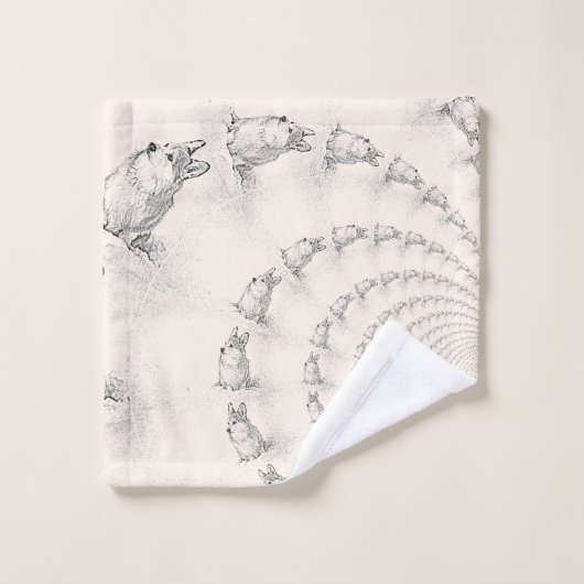 Corgi Spiral wasdoek Washandje (Wasdoekje)