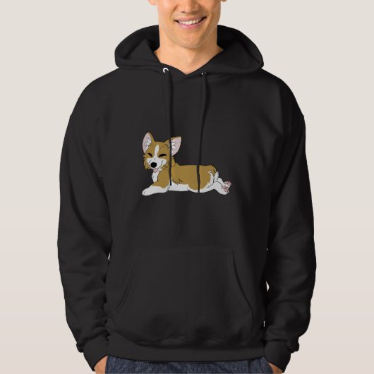 Corgi Sploot Hoodie (Voorkant)