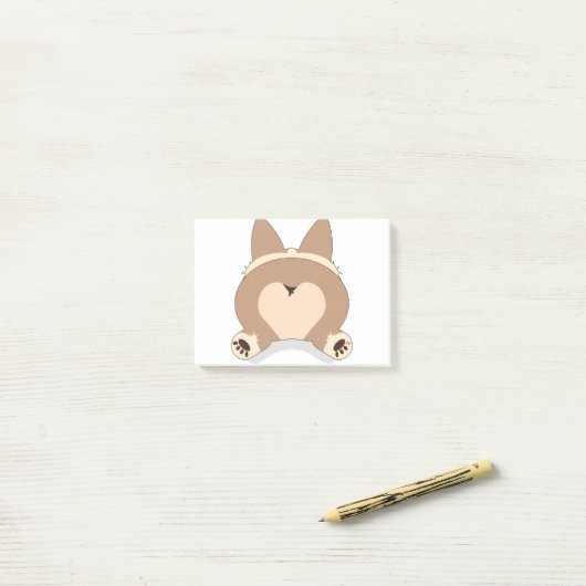 Corgi Sploot Post-it® Notes (Op bureau)