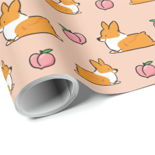Corgi Sploot Wrapping Paper   CorgiDingen Cadeaupapier