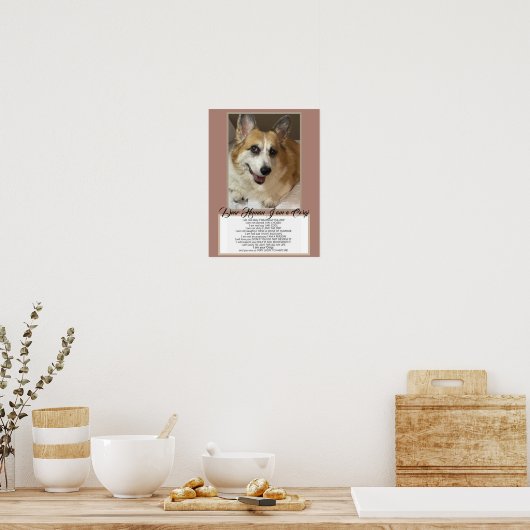 Corgi Spreekt Poster (Keuken)