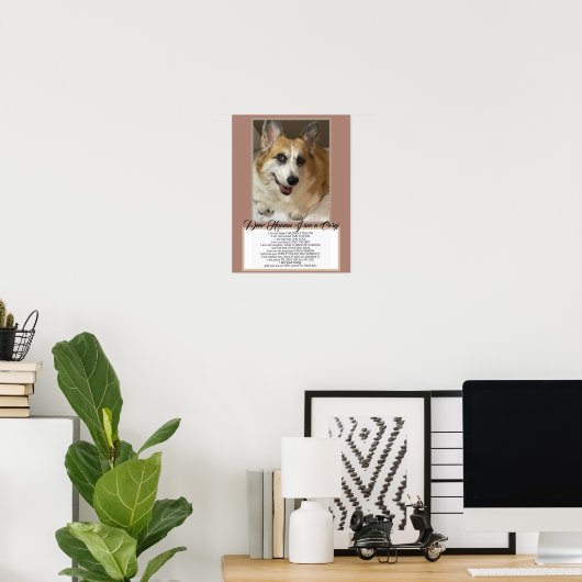 Corgi Spreekt Poster (Thuiskantoor)