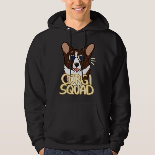 Corgi Squad Brindle Hoodie (Voorkant)