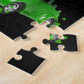 Corgi St Patricks Day Green Truck onder de boom Legpuzzel (Zijkant)