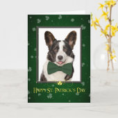 Corgi St. Patricks Day Kaart (Gele Bloem)