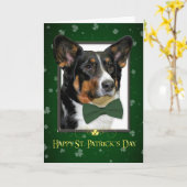 Corgi St. Patrick's Day Kaart (Gele Bloem)
