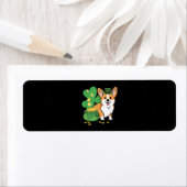 Corgi St Patricks Day met Leprechaun Pet Etiket (Insitu)