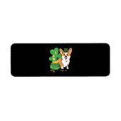 Corgi St Patricks Day met Leprechaun Pet Etiket (Voorkant)