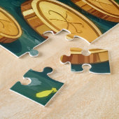 Corgi St. Patrick's Day Schattige Geluks Hond Legpuzzel (Zijkant)