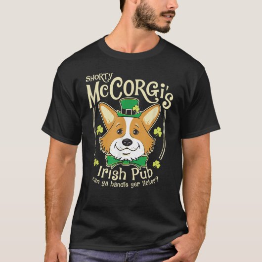 Corgi St. Patrick's Day T-shirt (Voorkant)