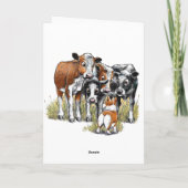 Corgi Standaard, 5" x 7" Gevouwen Wenskaart Kaart (Achterkant)