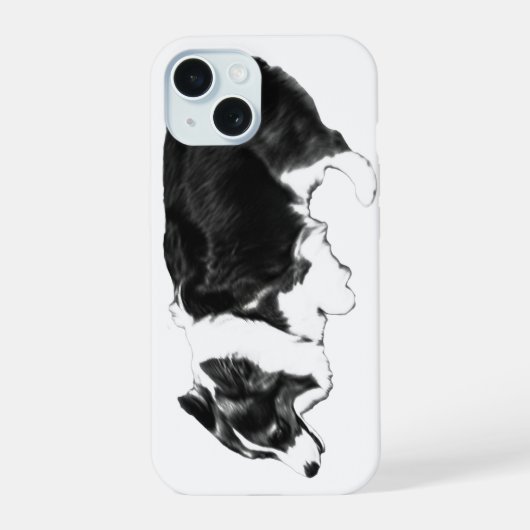 Corgi stap, slank en vrolijk iPhone 15 case (Achterkant)
