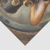 Corgi Steampunk Dreams: een mechanische decoupage Tissuepapier (Detail)