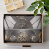 Corgi Steampunk Dreams: een mechanische decoupage Tissuepapier (Geschenk)