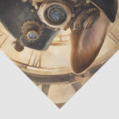 Corgi Steampunk Dreams: een mechanische decoupage Tissuepapier (Detail)