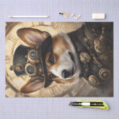 Corgi Steampunk Dreams: een mechanische decoupage Tissuepapier (Craft)