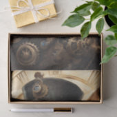 Corgi Steampunk Dreams: een mechanische decoupage Tissuepapier (Geschenk)