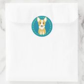 Corgi-Stickers Ronde Sticker (Tas)