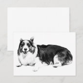 Corgi Stille Dankbaarheid Bedankkaart (Voorkant / Achterkant)