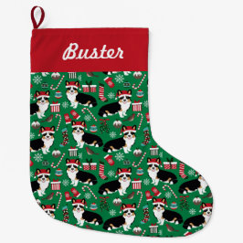 Corgi Stocking - leuke kerst met corgis Grote Kerstsok