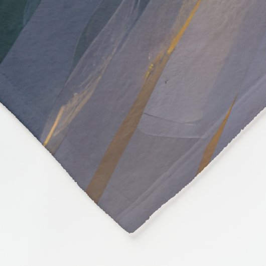 Corgi strand surfen schilderij fleece deken (Hoek)