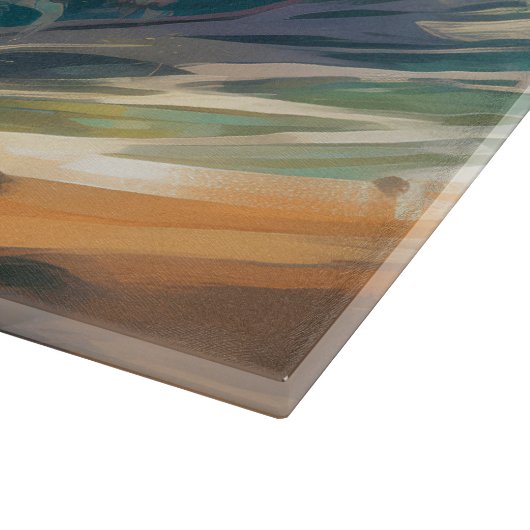 Corgi strand surfen schilderij snijplank (Hoek)