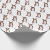 Corgi sumie waterverf patroon cadeaupapier (Hoek)