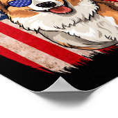 Corgi Sungles Amerikaanse vlag USA Patriottisch 4e Poster (Hoek)