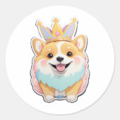 Corgi Sunshine Sticker (Voorkant)