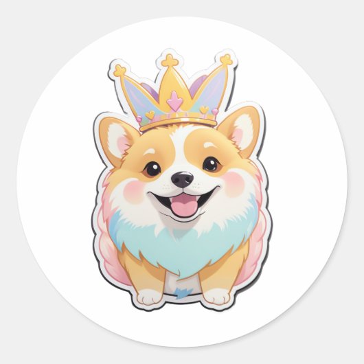 Corgi Sunshine Sticker (Voorkant)