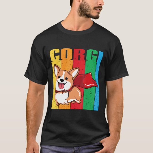 Corgi Superheld T Hond T-shirt (Voorkant)