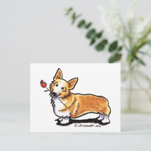 Corgi Sweebaby Briefkaart (Staand voorkant)